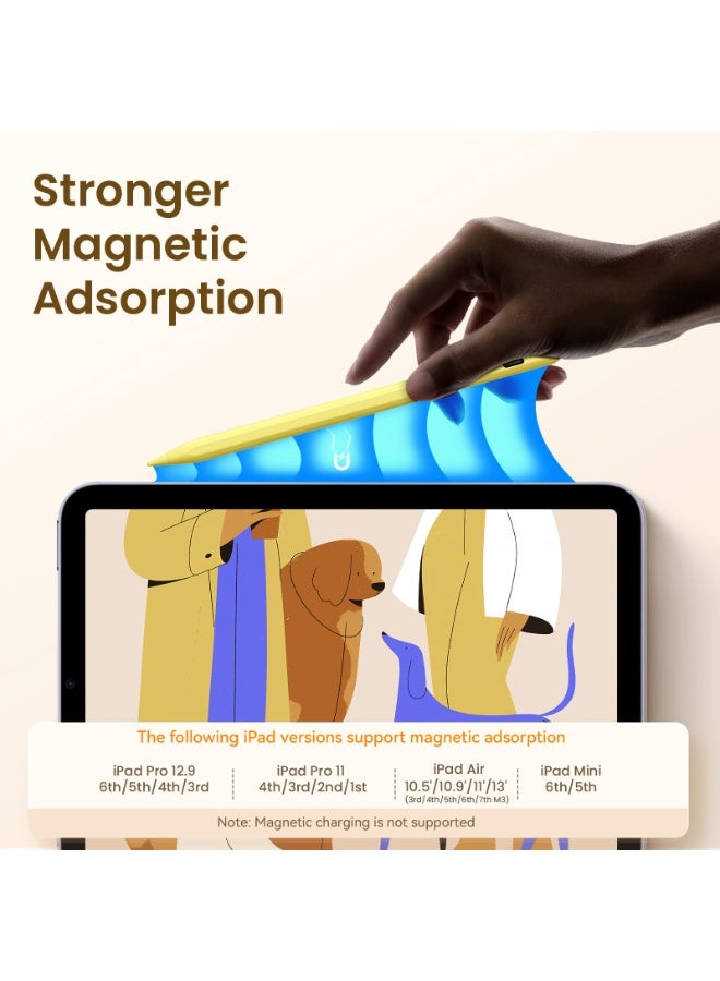 هيان 2026 أحدث قلم Stylus لـ iPad (2018-2025) -13 دقيقة شحن سريع مع حساسية الميل ورفض النخيل لـ iPad 11/10/9/8/7/6th Gen ، Air 7/6/5/4/3/M3/M2 ، Pro 13 "/12.9" /11" /M4 ، Mini 7/6/5th - Image 4